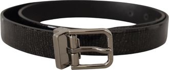 Dolce & Gabbana Leder Vernice Riem met Metalen Gesp - Heren - Riemen - Zwart - ONE Size - Leer - Accessoires