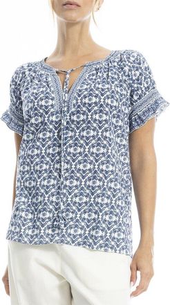 Max Studio Ruffle Detail Short Sleeve Top