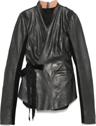 Rick Owens Giacca in pelle - Nero