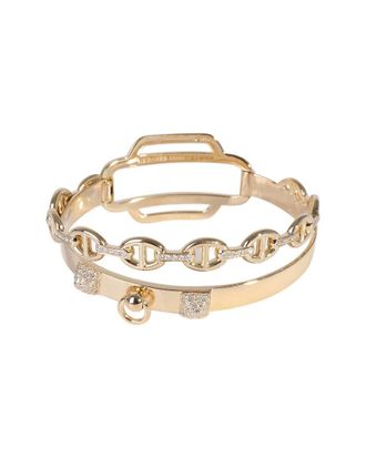 Herm&egrave;s Double Tour 18K 1.58 ct. tw. Diamond Bracelet (Authentic Pre-Loved)