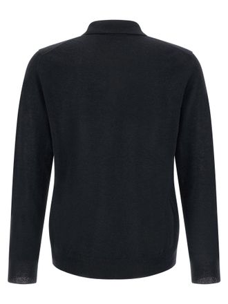 Zanone Cashmere Polo Shirt - Black