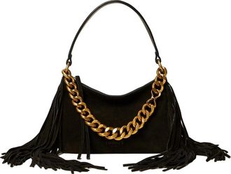 Twinset Liliane Small Shoulder Bag - Dames - Handtassen - Zwart - ONE Size - Katoen - Tassen