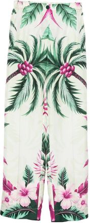 F.R.S. F. R.S. Womens Printed Silk Trousers
