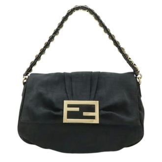 Fendi Pre-owned Shoulder Bags, female, Black, Size: ONE SIZE Pre-owned Zucca Canvas Shoulder Bag