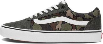 Vans Ward Low Top Casual Skate Shoes Gray Green Camouflage Gray Green Brown VN0A5HTSBLK