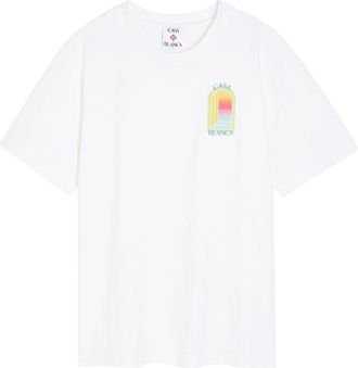 Casablanca Casablanca Larche Printed Cotton T-shirt - White - XL