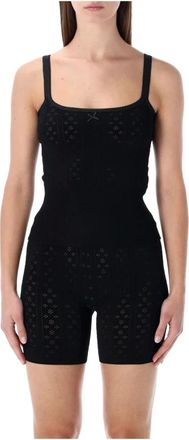 J.W.Anderson Tops, Dames, Zwart, L, Polyester, Gebreide Pointelle Cami Top
