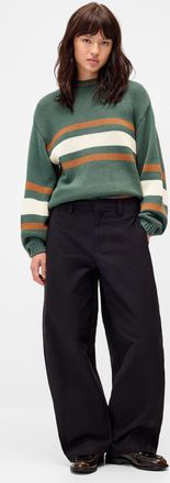 Only Womens Solid twill barrel-leg pant