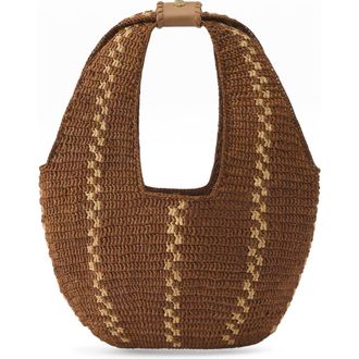 Helen Kaminski Aquarius Raffia Hobo Bag in Nutshell/Natural at Nordstrom
