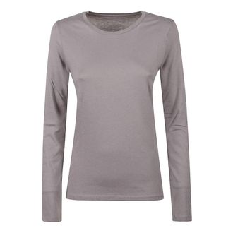 Majestic Filatures Col Rond ML - Dames - Longsleeves - Grijs - S - Tops