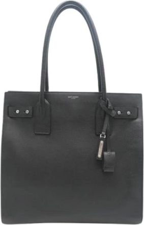 Saint Laurent Pre-owned Vintage Tote - Dames - Vintage Shopper - Zwart - ONE Size - Leer - Vintage