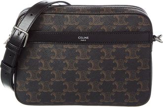 Celine Celine Small Triomphe Canvas & Leather Crossbody
