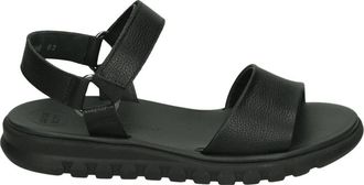 Paul Green 6219 Flat Sandalen - Dames - Sandalen - Zwart - 39 EU - Leer - Schoenen