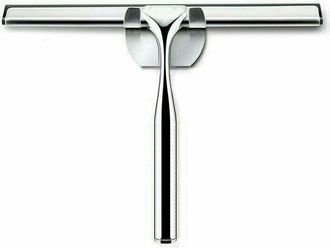 OEM Escobilla De Ducha De Acero Inoxidable - 25 Cm - Con Borde De Silicona - Para Ba&ntilde;os, Espejos, Ventanas, Azulejos Y Cristales