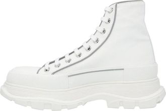 Alexander McQueen Schoenen, Heren, Wit, 42 EU, Witte Canvas High Top Platform Sneaker