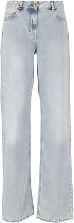 Elisabetta Franchi Straight Jeans, female, Blue, Size: W28 Denim Jeans Collection 192