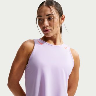 Nike Womens AeroSwift Dri-FIT ADV Cropped Running Tank Top in Purple | FN2713-511