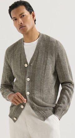 Brunello Cucinelli Linen and cotton cardigan in Olive at Nordstrom, Size 48 It