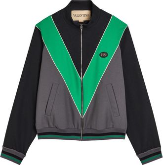 Valentino Garavani Colour-blocked Twill Track Jacket - Multicoloured 1 - XL