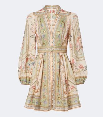 Zimmermann Abito corto Roselight in lino