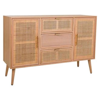 Wanderlust Deco Wanderlust Deco - Aparador De Madera Y Rejilla Marr&oacute;n 120x40.5x81