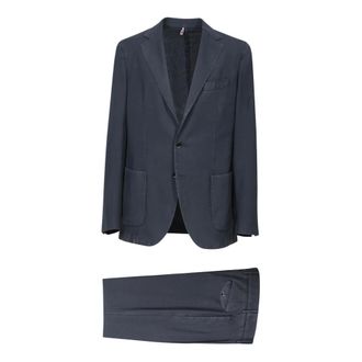 Dell'Oglio Single Breasted Suits, male, Blue, Size: M Blue Suit for Men Aw24