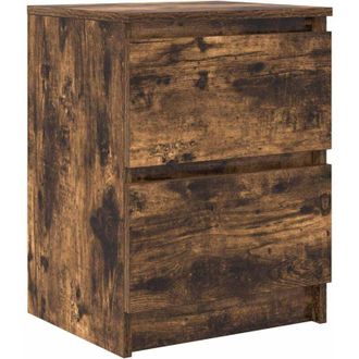 vidaXL Mueble De Tv De Roble Ahumado 40x35x54 Cm Madera De Ingenier&iacute;a Vidaxl