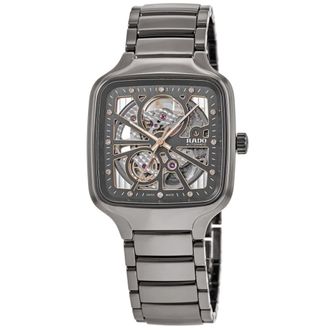 Rado True Square Automatic Open Heart Grey Diamond Dial Ceramic Unisex Watch R27083712