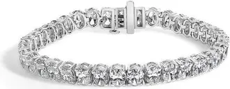 House of Brilliance IGI Certified 14K White Gold 15.0 Cttw Oval Cut Lab Grown Diamond Tennis Bracelet at Nordstrom