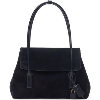 Tom Ford Medium Eclipse Suede Shoulder Bag in Black at Nordstrom