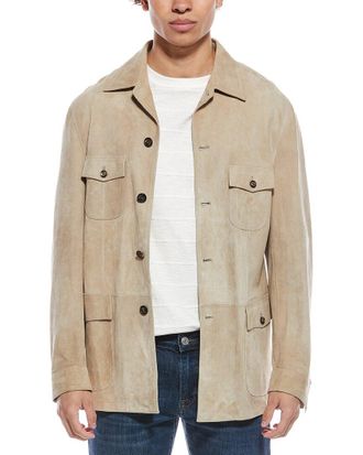 Eleventy Sahariana Suede Jacket