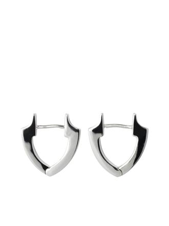 Burberry Shield slim earrings - women - Sterling Silver - One Size