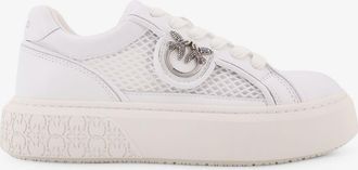 Pinko Sneakers Yoko in pelle con inserti in mesh - PINKO - gender_Woman