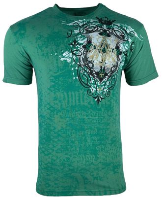 Xtreme Couture Archaic by Affliction Mens T-Shirt Acle Y2K, Green, Large