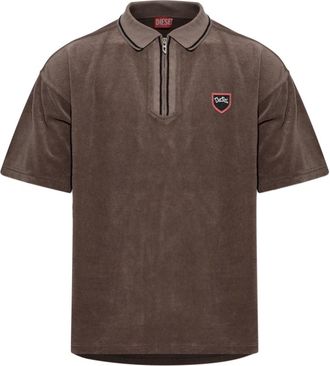 Diesel Tops, Heren, Bruin, XL, T-Spongy-Zip Polo