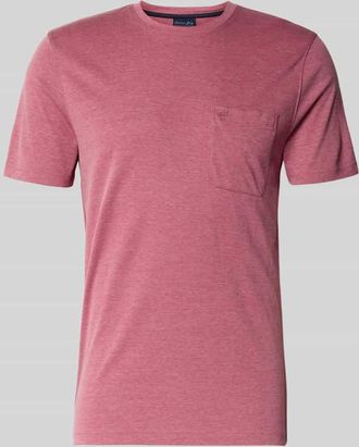Christian Berg T-Shirt mit Rundhalsausschnitt und Brusttasche in Rose, Gr&ouml;&szlig;e 3XL