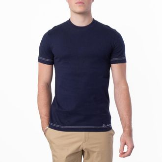 Burberry Logo Embroidered Cotton T Shirt, Size XX-Small