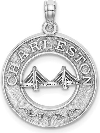 Diamond2Deal 14k Gold CHARLESTON Bridge Charm Pendant