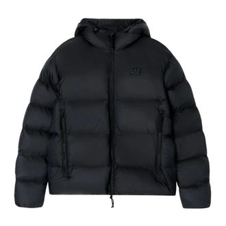 Emporio Armani Emporio Armani Ea7, Heren, Jassen, Zwart, Maat: 2XL Leer