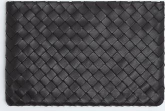 Bottega Veneta Intrecciato Medium Flat Pouch - Black - Unisex - U