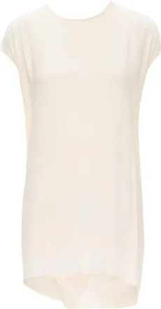 The Row silk modal knit wrap tie back tunic vest