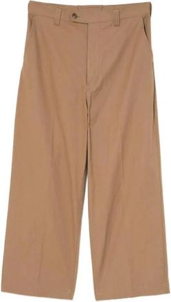 Comme Des Gar&ccedil;ons Wijde Pantalon met Tailoring - Heren - Wijde Broeken - Bruin - L - Broeken