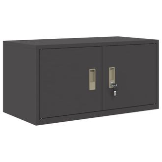 vidaXL Armario De Almacenamiento Negro 80 X 40 X 40 Cm Acero Vidaxl