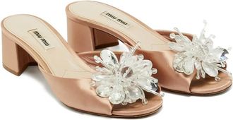 Miu Miu Sandali con cristalli - Rosa