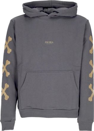Phobia Archive Cross Bones Hoodie - Heren - Hoodies - Grijs - S - Katoen - Hoodies & sweatvesten