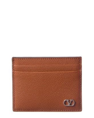 Valentino Vlogo Signature Leather Card Holder