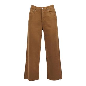 Roy Rogers Jeans Rita Cropped - female - Roy Rogers - Straight Fit Jeans - Brown - W29 - Jeans