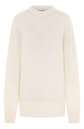 Aligne Liv Merino Wool & Cashmere Blend Sweater in Ivory at Nordstrom, Size 16