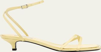 Toteme Crossover Kitten-Heel Sandals