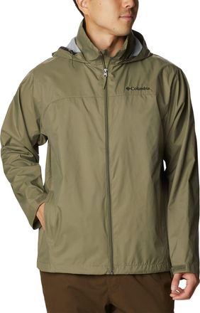 Columbia Mens Glennaker Lake Rain Jacket, Stone Green, XXL